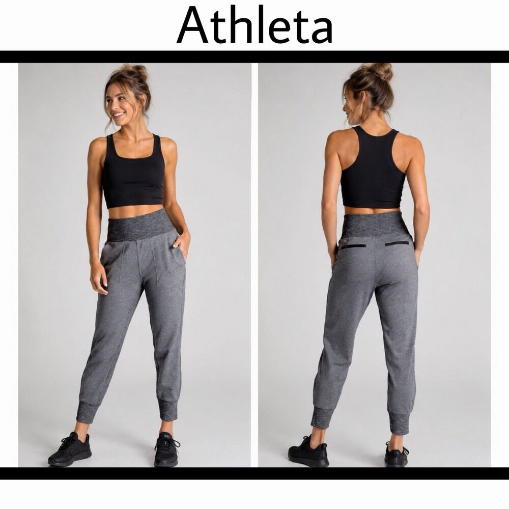 Athleta Venice High Rise Joggers Gray Women’s Size Small Athleisure Athletic